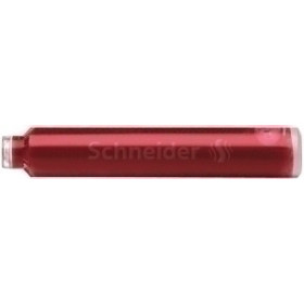 Tinta para estilográficas TINTA ESTILOGRAFICA SCHNEIDER CAJA 6 CARTUCHOS ROJO
