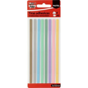 Notas adhesivas reposicionables TIRAS ADHESIVAS FIXO PASTEL 20h 5x135mm PACK DE 8