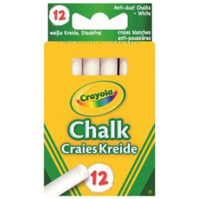 Tizas y portatizas TIZAS CRAYOLA BLANCA CAJA de 12