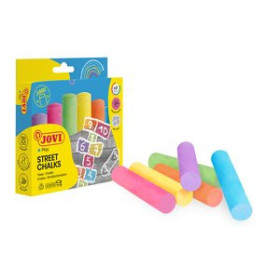 Tizas y portatizas TIZAS de COLORES JOVI MAXI ESTUCHE de 6