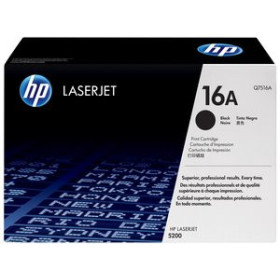 Originales laser TONER HP Nº 16A Q7516A LASERJET 5200 NEGRO 12.000 PÁG.