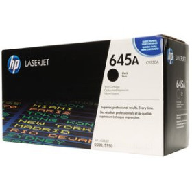 Originales laser TONER HP Nº 645A C9730A LASERJET COLOR 5500 NEGRO 13.000 PÁG.