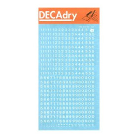 Rotuladora manual TRANSFERIBLE APLI (sobre 1h) NUMEROS 4mm. BLANCO