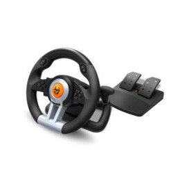 Accesorios consolas VOLANTE Y PEDALES KROM K-WHEEL MULTIPLATAFORMA NEGRO