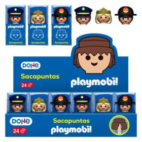 Afilalápices AFILALAPIZ DOHE PLAYMOBIL SURTIDO EXPOSITOR DE 24 (3 mod.)