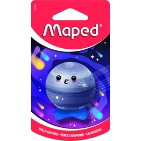 Afilalápices con depósito AFILALAPIZ MAPED 1 USO PLANET CON DEPOSITO SURTIDO BLISTER de 1