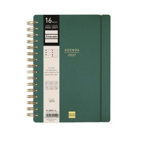 Agendas anuales AGENDA ANUAL (2026-27) FINOCAM CATALAN 16 MESES HAIKU WIRE-O tapa EXTRADURA S/V APAIS. E10 155x212 con GOMA VERD