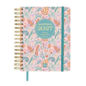 Agendas anuales AGENDA ANUAL (2026-27) FINOCAM CATALAN 16 MESES VITAE WIRE-O tapa EXTRADURA S/V APAIS. 4º 155x217 con GOMA ROSA