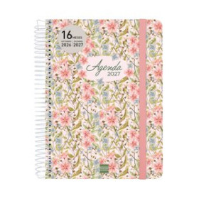 Agendas anuales AGENDA ANUAL (2026-27) FINOCAM 16 MESES CLOE ESPIRAL tapa EXTRADURA S/V APAIS. E10 155x212 con GOMA ROSA