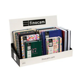 Agendas anuales AGENDA ANUAL (2026-27) FINOCAM 16 MESES SURTIDO EXPOSITOR de 24