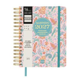 Agendas anuales AGENDA ANUAL (2026-27) FINOCAM 16 MESES VITAE WIRE-O tapa EXTRADURA S/V APAIS. 4º 155x217 con GOMA ROSA