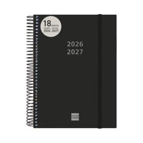 Agendas anuales AGENDA ANUAL (2026-27) FINOCAM 18 MESES INTERNACIONAL ESPIRAL tapa PP 2D/P E10 155x212 con GOMA BLACK