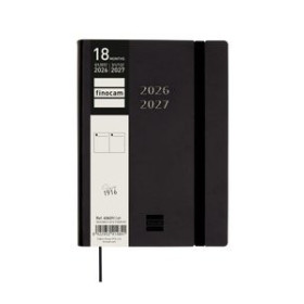 Agendas anuales AGENDA ANUAL (2026-27) FINOCAM 18 MESES INTERNACIONAL MARA COSIDA tapa EXTRADURA D/P Y4 120x170 con GOMA NEGRO