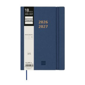 Agendas anuales AGENDA ANUAL (2026-27) FINOCAM 18 MESES INTERNACIONAL MARA COSIDA tapa EXTRADURA S/V Y10 140x204 con GOMA AZUL