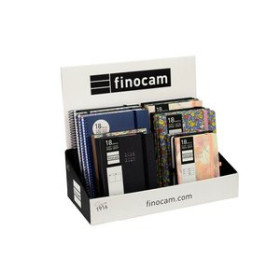 Agendas anuales AGENDA ANUAL (2026-27) FINOCAM 18 MESES INTERNACIONAL SURTIDO EXPOSITOR de 16