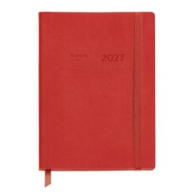 Agendas anuales AGENDA ANUAL (2026-27) MIQUELRIUS 18 MESES COSIDA tapa SIMIL PIEL 140x190 S/V ROJO