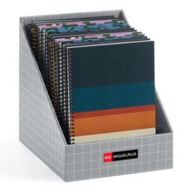 Agendas anuales AGENDA ANUAL (2026-27) MIQUELRIUS 18 MESES ESPIRAL tapa EXTRA PLUS 4º 155x213 S/V APAIS. SURTIDO EXPOSITOR DE 12