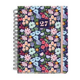 Agendas anuales AGENDA ANUAL (2026-27) MIQUELRIUS 18 MESES WIRE-O tapa EXTRA PLUS 4º 156x213 S/V APAIS. BLACK BLOOM