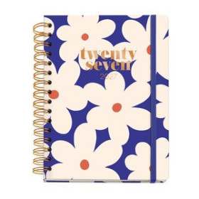 Agendas anuales AGENDA ANUAL (2026-27) MIQUELRIUS 18 MESES WIRE-O tapa EXTRA PLUS 4º 156x213 S/V APAIS. BOLD DAISY