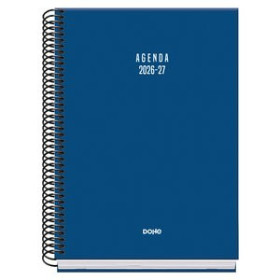 Agendas escolares AGENDA ESCOLAR (2026-27) DOHE BASIC COLOUR VIBES ESPIRAL tapa EXTRA A5 D/P con GOMA AZUL