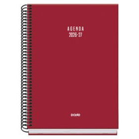 Agendas escolares AGENDA ESCOLAR (2026-27) DOHE BASIC COLOUR VIBES ESPIRAL tapa EXTRA A5 S/V con GOMA BURDEOS