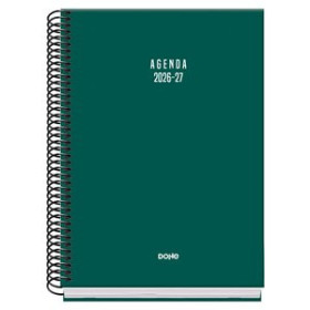 Agendas escolares AGENDA ESCOLAR (2026-27) DOHE BASIC COLOUR VIBES ESPIRAL tapa EXTRA A5 S/V con GOMA VERDE