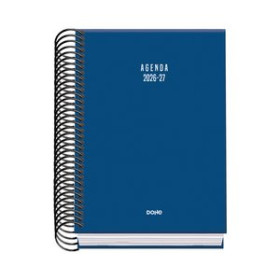 Agendas escolares AGENDA ESCOLAR (2026-27) DOHE BASIC COLOUR VIBES ESPIRAL tapa EXTRA A6 D/P con GOMA AZUL