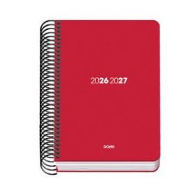 Agendas escolares AGENDA ESCOLAR (2026-27) DOHE BASIC ELEMENT ESPIRAL tapa PP A6 D/P con GOMA ROJO