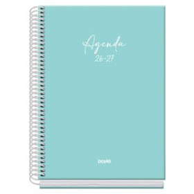 Agendas escolares AGENDA ESCOLAR (2026-27) DOHE BASIC SERENITY ESPIRAL tapa EXTRA A5 D/P con GOMA VERDE