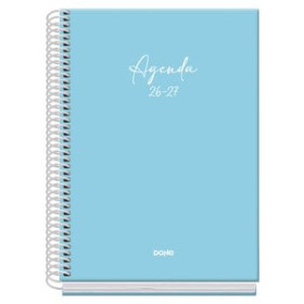 Agendas escolares AGENDA ESCOLAR (2026-27) DOHE BASIC SERENITY ESPIRAL tapa EXTRA A5 S/V con GOMA AZUL