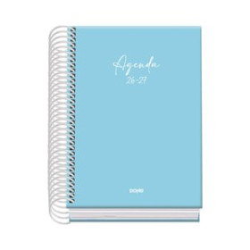 Agendas escolares AGENDA ESCOLAR (2026-27) DOHE BASIC SERENITY ESPIRAL tapa EXTRA A6 D/P con GOMA AZUL