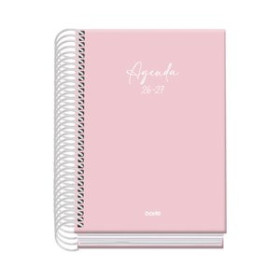 Agendas escolares AGENDA ESCOLAR (2026-27) DOHE BASIC SERENITY ESPIRAL tapa EXTRA A6 D/P con GOMA ROSA
