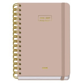 Agendas escolares AGENDA ESCOLAR (2026-27) DOHE PREMIUM WIRE-O tapa EXTRA A5 D/P con GOMA BEIGE