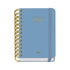 Agendas escolares AGENDA ESCOLAR (2026-27) DOHE PREMIUM WIRE-O tapa EXTRA A6 D/P con GOMA AZUL