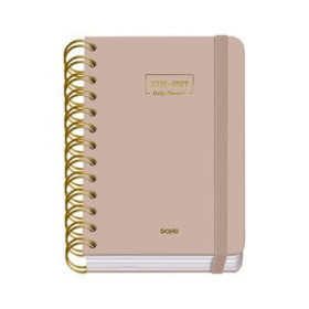 Agendas escolares AGENDA ESCOLAR (2026-27) DOHE PREMIUM WIRE-O tapa EXTRA A6 D/P con GOMA BEIGE