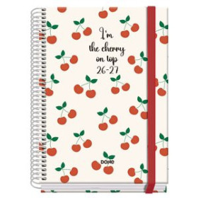 Agendas escolares AGENDA ESCOLAR (2026-27) DOHE PRIME ESPIRAL tapa EXTRA A5 D/P con GOMA CEREZAS