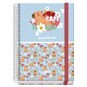 Agendas escolares AGENDA ESCOLAR (2026-27) DOHE PRIME ESPIRAL tapa EXTRA A5 S/V con GOMA CAPI FLOWER