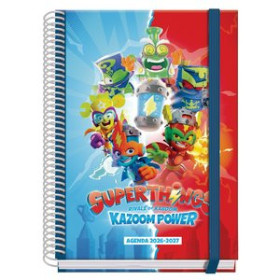 Agendas escolares AGENDA ESCOLAR (2026-27) DOHE PRIME ESPIRAL tapa EXTRA A5 S/V con GOMA SUPERTHINGS