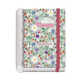 Agendas escolares AGENDA ESCOLAR (2026-27) DOHE PRIME ESPIRAL tapa EXTRA A6 D/P con GOMA BLOOM