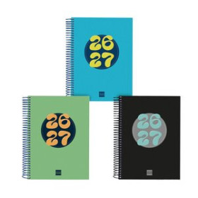 Agendas anuales AGENDA ESCOLAR (2026-27) FINOCAM CATALAN COOL ESPIRAL tapa EXTRADURA D/P 4º 155x212 ASSORTIMENT PACK de 8