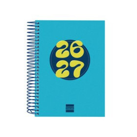 Agendas anuales AGENDA ESCOLAR (2026-27) FINOCAM CATALAN COOL ESPIRAL tapa EXTRADURA D/P 8º 120x164 BLAU