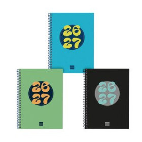 Agendas anuales AGENDA ESCOLAR (2026-27) FINOCAM CATALAN COOL ESPIRAL tapa EXTRADURA S/V APAIS. 4º 155x212 ASSORTIMENT PACK de 8