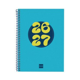 Agendas anuales AGENDA ESCOLAR (2026-27) FINOCAM CATALAN COOL ESPIRAL tapa EXTRADURA S/V APAIS. 4º 155x212 BLAU
