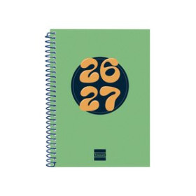 Agendas anuales AGENDA ESCOLAR (2026-27) FINOCAM CATALAN COOL ESPIRAL tapa EXTRADURA S/V APAIS. 8º 120x164 VERD