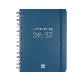 Agendas anuales AGENDA ESCOLAR (2026-27) FINOCAM CATALAN COSMO WIRE-O tapa EXTRADURA S/V APAIS. 4º 155x212 con GOMA BLAU