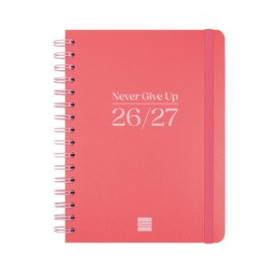 Agendas anuales AGENDA ESCOLAR (2026-27) FINOCAM CATALAN COSMO WIRE-O tapa EXTRADURA S/V APAIS. 4º 155x212 con GOMA VERMELL