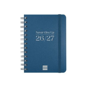 Agendas anuales AGENDA ESCOLAR (2026-27) FINOCAM CATALAN COSMO WIRE-O tapa EXTRADURA S/V APAIS. 8º 120x169 con GOMA BLAU