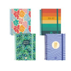 Agendas anuales AGENDA ESCOLAR (2026-27) FINOCAM CATALAN DIVA ESPIRAL tapa EXTRADURA S/V APAIS. 8º 120x164 ASSORTIMENT PACK DE 6