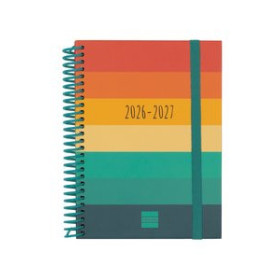 Agendas anuales AGENDA ESCOLAR (2026-27) FINOCAM CATALAN DIVA ESPIRAL tapa EXTRADURA S/V APAIS. 8º 120x164 COLORS