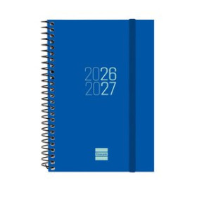 Agendas anuales AGENDA ESCOLAR (2026-27) FINOCAM CATALAN ESPIR ESPIRAL tapa PP S/V APAIS. E8 120x171 con GOMA BLAU